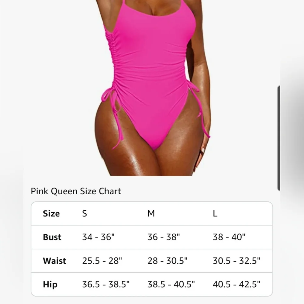 Pink Queen One Piece Bright Pink Swimsuit Size Small